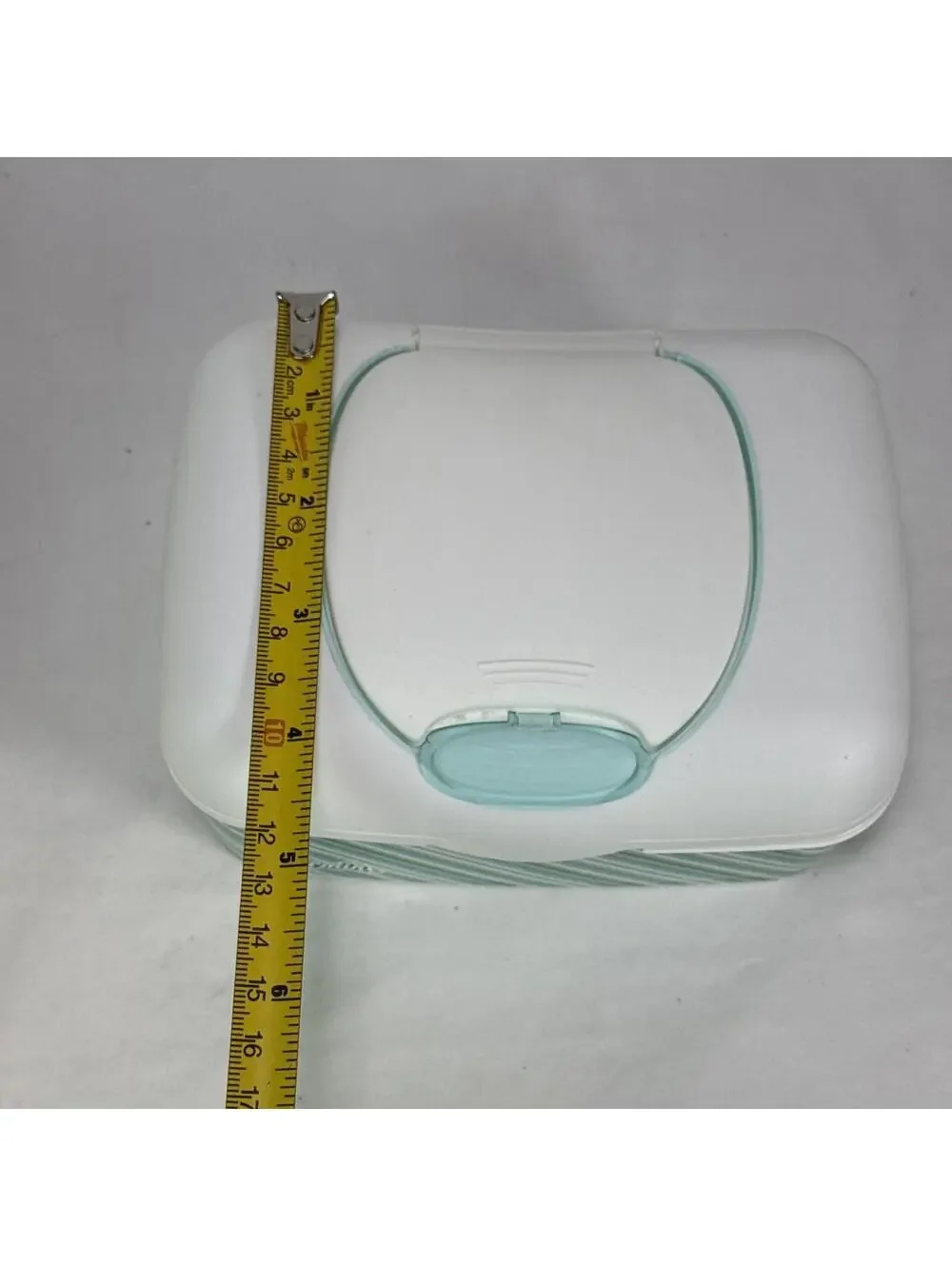 Charmin Plastic Wet Wipes Container Dispenser Holder With blue green Stripes